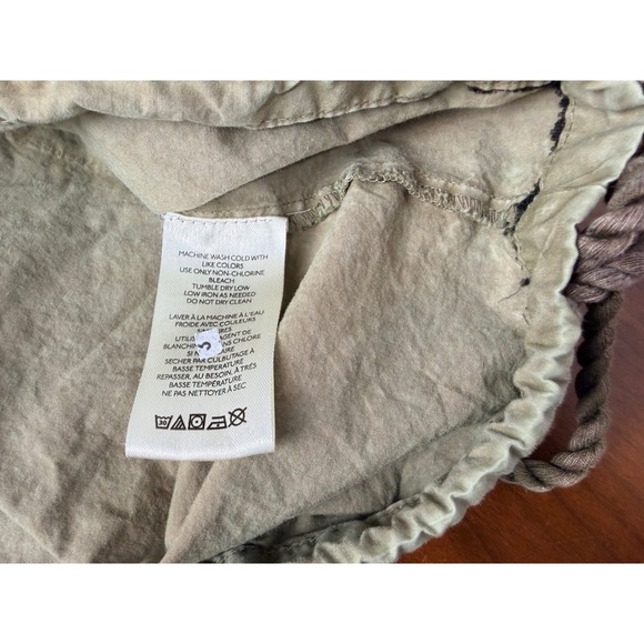 Free People Utility Cargo Maxi Eloise Skirt Khaki Drawstring Pockets XS - Picture 6 of 9